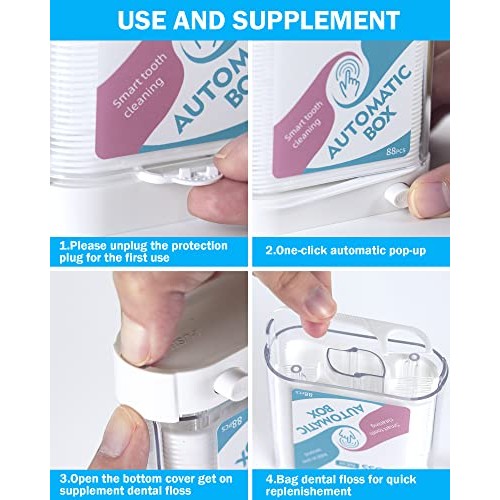 Floss Pick Dispenser, Childrens Floss，Pop-Up Automatic Holder with 88 Count ...