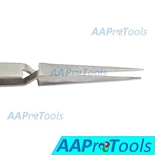 AAPROTOOLS Stainless Steel Eyelash Extension Tweezers X Type FINE Point 4.5" ...