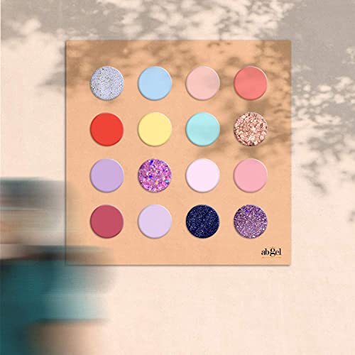 Ab Gel Glitter Gel Nail Polish Set- 16 Colors Pink Orange Yellow,Blue,Purple ...
