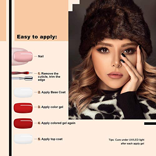 Ab Gel Glitter Gel Nail Polish Set- 16 Colors Pink Orange Yellow,Blue,Purple ...