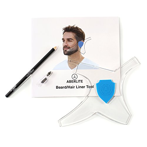 Aberlite ClearShaper - Beard Shaper Kit w/Barber Pencil - Premium Shaping Too...