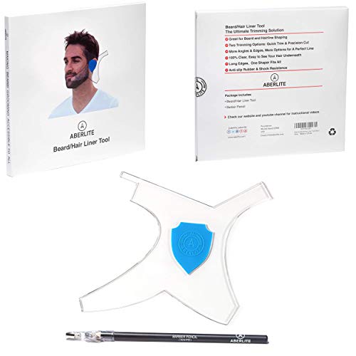Aberlite ClearShaper - Beard Shaper Kit w/Barber Pencil - Premium Shaping Too...