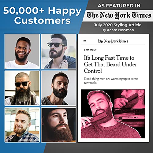 Aberlite EDC - Premium Beard Straightener Brush for Men - Professional Straig...