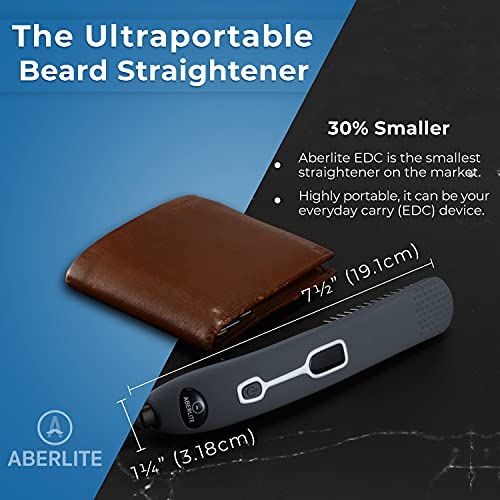 Aberlite EDC - Premium Beard Straightener Brush for Men - Professional Straig...