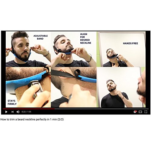 Aberlite FlexShaper - Beard Shaper Neckline Guide - Hands-Free & Flexible - T...