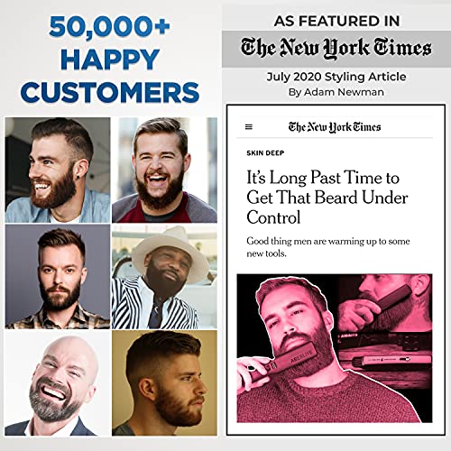 Aberlite Pocket - Compact Beard Straightener for Men - Ionic & Anti-scald Tec...