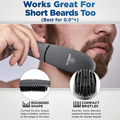 Aberlite Pocket - Compact Beard Straightener for Men - Ionic & Anti-scald Tec...