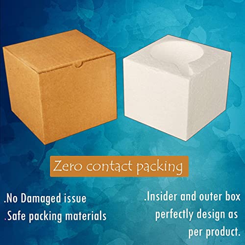 NEW YEAR DEALS - 3x4 Inch Ceramic Shaving Bowl for Men, Handmade Brown Floral...