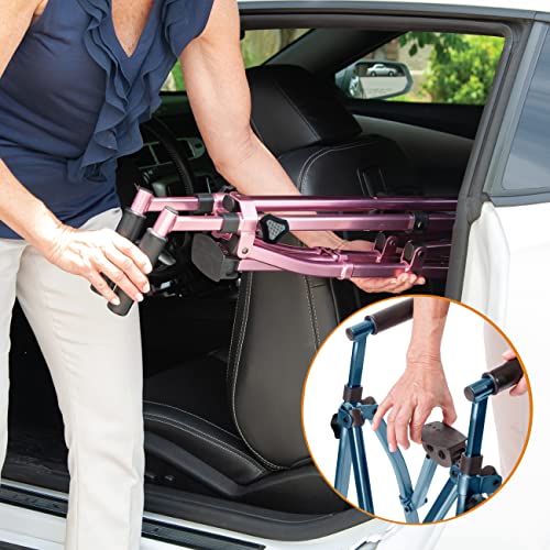 Able Life Space Saver Walker, Lightweight Folding Mobility Rolling Walker for...