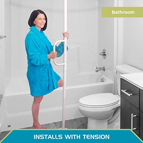 Able Life Universal Floor to Ceiling Grab Bar, Elderly Tension Mounted Floor ...