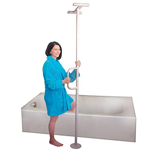 Able Life Universal Floor to Ceiling Grab Bar, Elderly Tension Mounted Floor ...
