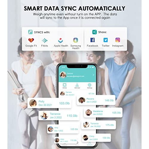 Body Fat Scale, ABLEGRID Digital Smart Bathroom Scale for Body Weight, Upgrad...