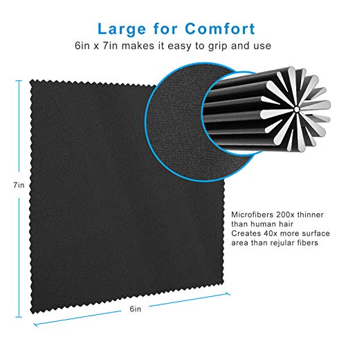 18 Pack Premium Microfiber Cleaning Cloths, Lintfree Fiber Cleaning Cloth for...