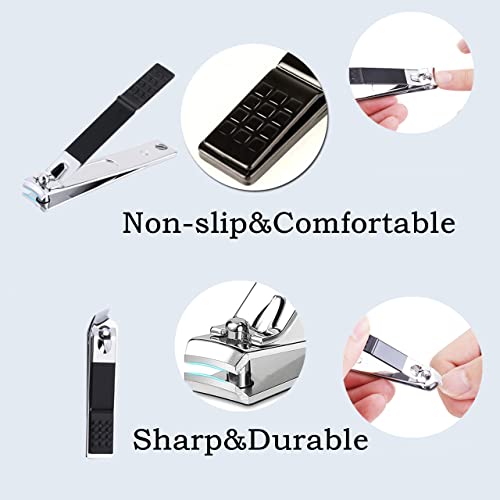 Manicure Set Men Nail Clipper Set 8in1 Stainless Steel Nail Clippers Kit Pers...