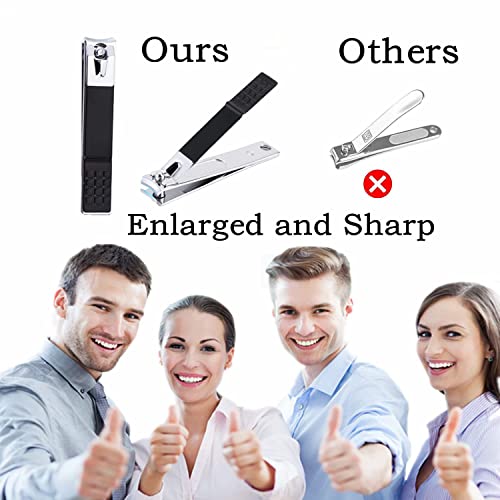 Manicure Set Men Nail Clipper Set 8in1 Stainless Steel Nail Clippers Kit Pers...