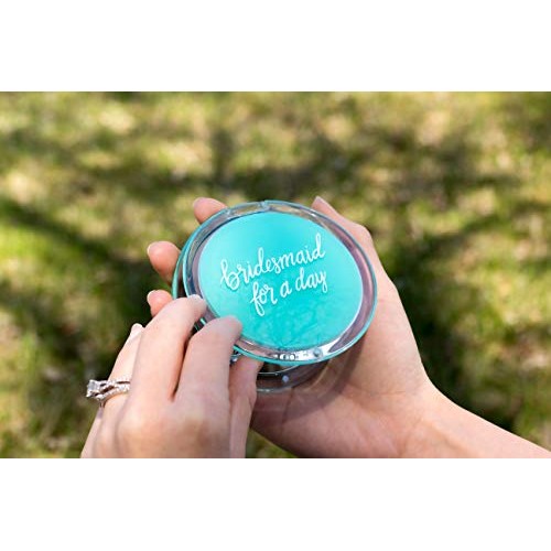 About Face Designs This is Not a Circus Compact Mirror, 2.75", Peach