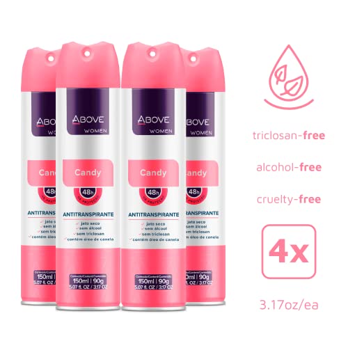 Above Spray Deodorant for Women (Candy) -48 Hour Deodorants & Antiperspirants...