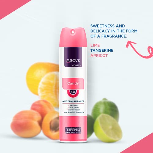 Above Spray Deodorant for Women (Candy) -48 Hour Deodorants & Antiperspirants...
