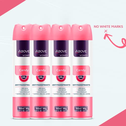 Above Spray Deodorant for Women (Candy) -48 Hour Deodorants & Antiperspirants...