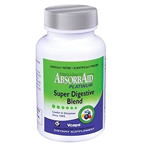 AbsorbAid Platinum Digestive Enzyme Support 120 vCaps, 12 Digestive Enzymes P...