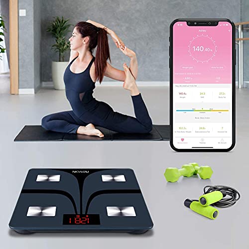 ABYON Bluetooth Smart Bathroom Scales for Body Weight Digital Body Fat Scale,...