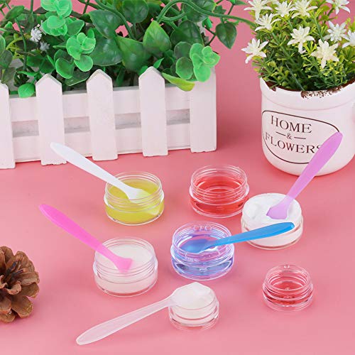 150 Pack Mini Makeup Spatulas, Reusable Cream Tip Spatulas Frosted Cosmetic S...
