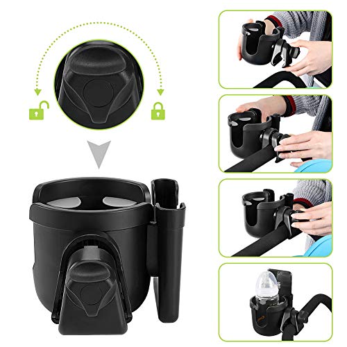 Accmor Walker Cup Holder , Wheelchair Cup Holder, 2-in-1 Bottle and Phone Hol...