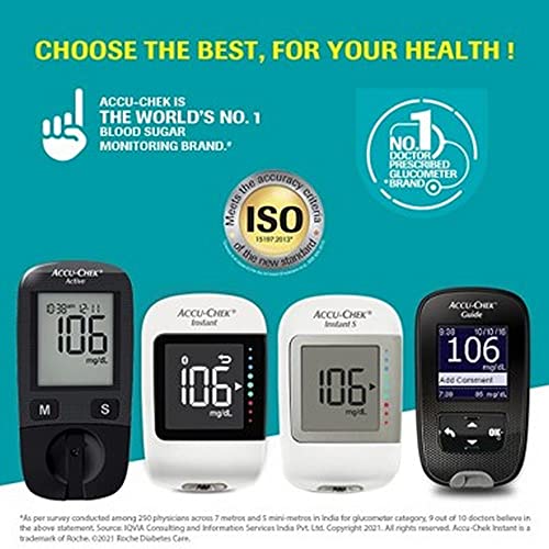 Accu-Chek Active Blood Glucose Meter Kit (Multicolor)( Vial of 10 strips free)