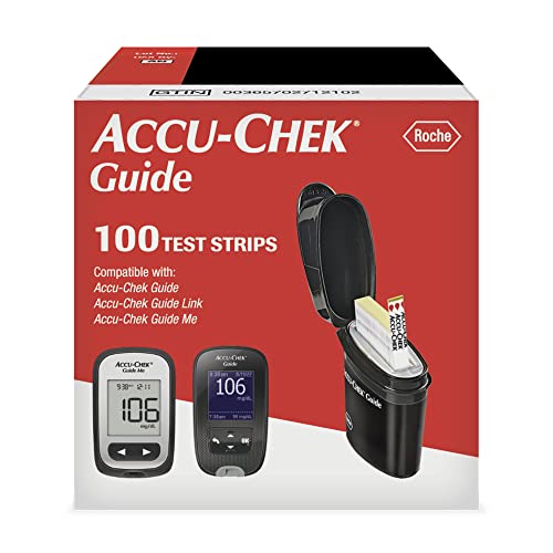 Accu-Chek Guide Test Strips for Diabetic Blood Glucose Testing (Pack of 100)