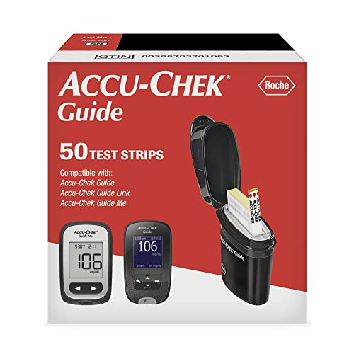 Accu-Chek Guide Test Strips for Diabetic Blood Glucose Testing (Pack of 50)
