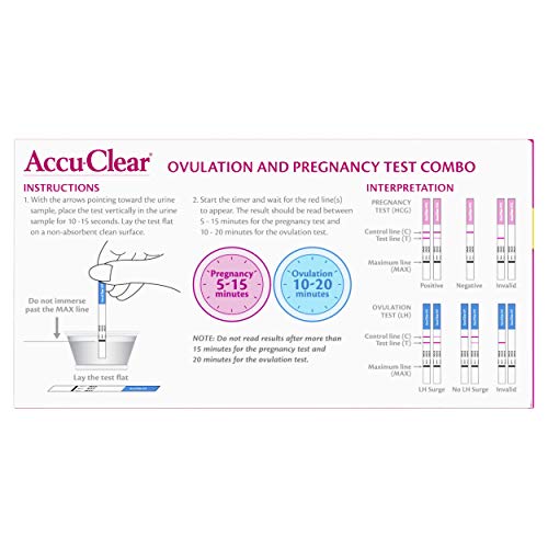 Accu-Clear 50 Ovulation and 20 Pregnancy Test Strips Over 99% Accurate, 70 Count