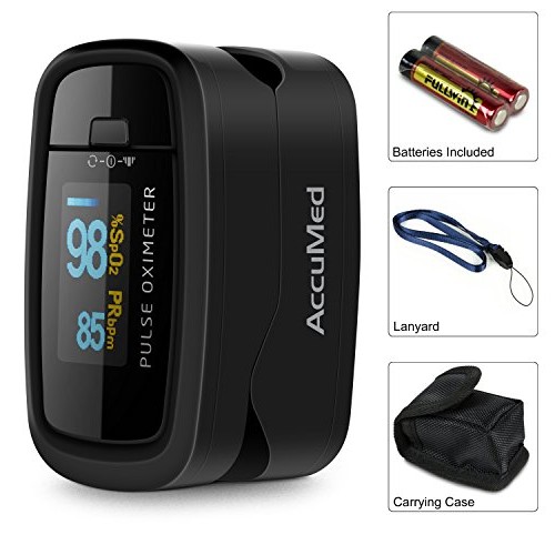 AccuMed CMS-50D1 Fingertip Pulse Oximeter Blood Oxygen Sensor SpO2 for Sports...