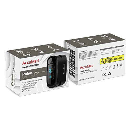 AccuMed CMS-50D1 Fingertip Pulse Oximeter Blood Oxygen Sensor SpO2 for Sports...
