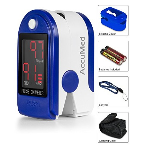 AccuMed CMS-50DL Fingertip Pulse Oximeter Blood Oxygen SpO2 Sports and Aviati...