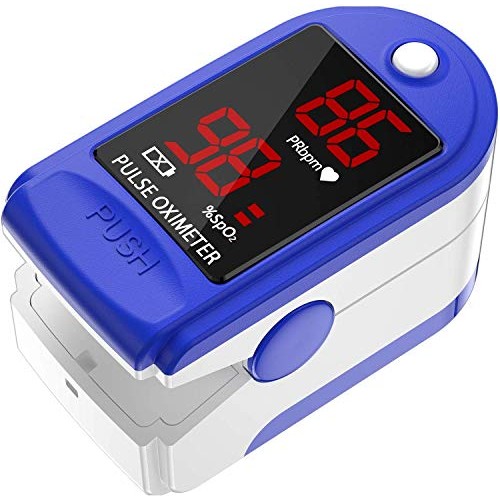 AccuMed Fingertip Pulse Oximeter, Sp02 Finger Blood Pulse Oxygen Monitor, w/C...
