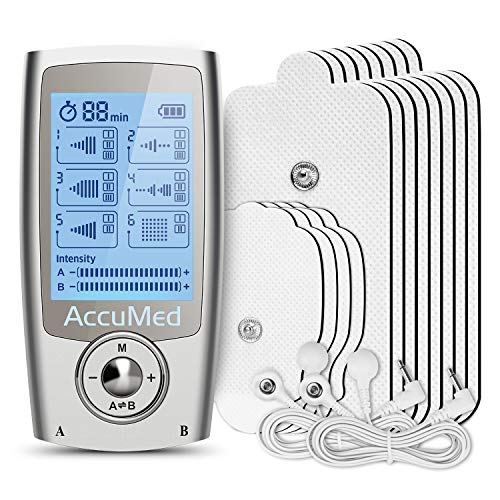AccuMed Rechargeable Tens Unit Muscle Stimulator EMS Electronic Pulse Massage...