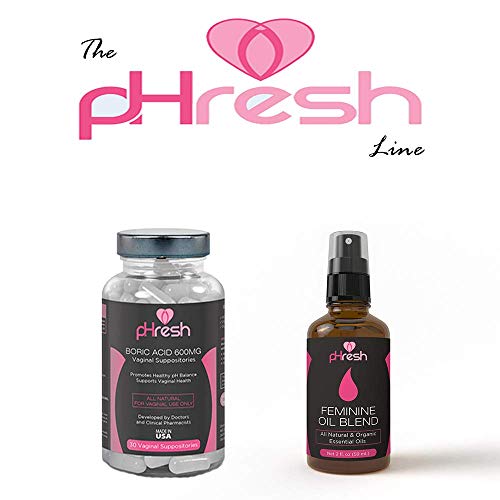 pHresh All Natural Feminine Spray - Supports Symptoms of Odor, Itch & Irritat...