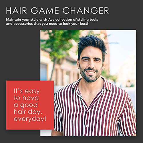 Ace Hair Dressing Comb - 7.5 Inch, Black - Great for All Hair Types - Fine Co...