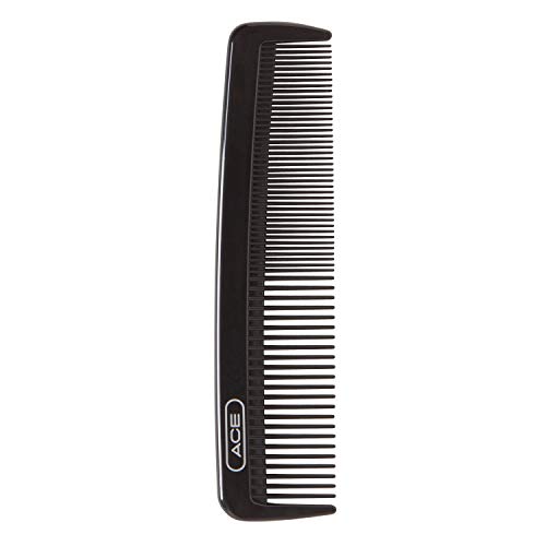 Ace Hair Dressing Comb - 7.5 Inch, Black - Great for All Hair Types - Fine Co...