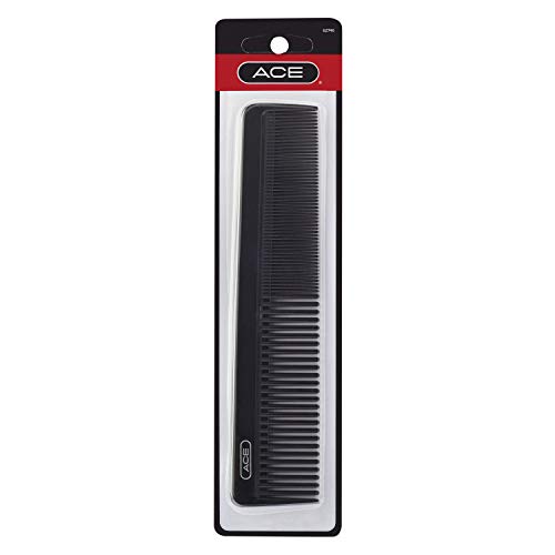 Ace Hair Dressing Comb - 7.5 Inch, Black - Great for All Hair Types - Fine Co...
