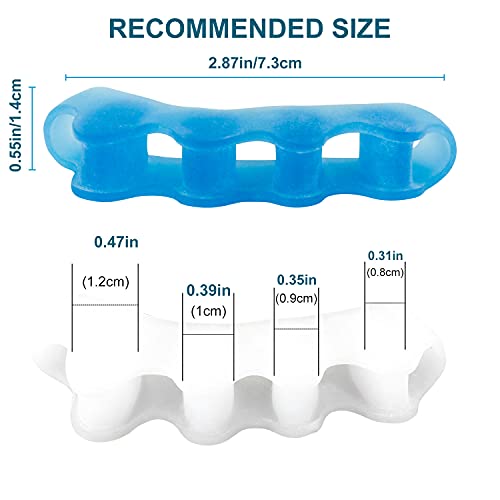 4 Pairs Toe Separator,Acecharming Gel Toe Stretcher for Overlapping Toes,Nail...