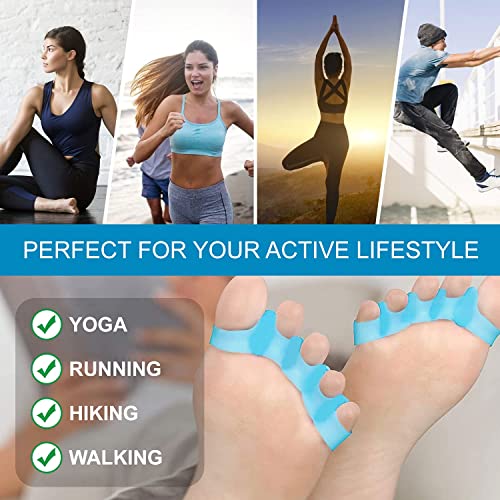 4 Pairs Toe Separator,Acecharming Gel Toe Stretcher for Overlapping Toes,Nail...