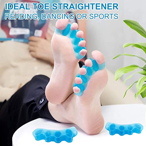 4 Pairs Toe Separator,Acecharming Gel Toe Stretcher for Overlapping Toes,Nail...