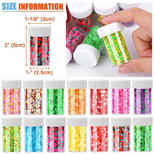 12000 Pcs Fruit Nail Art Slices, Acejoz 15 Styles Assorted Fimo Slices for DI...