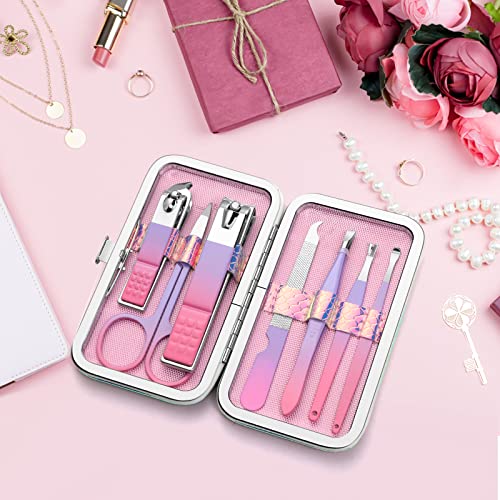 Nail Clippers Set, Manicure Set Professional Men Women Grooming Set 8 in 1 St...