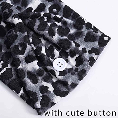 Aceorna Boho Button Headband Wide Knotted Hairbands Stretch Nurse Headbands W...