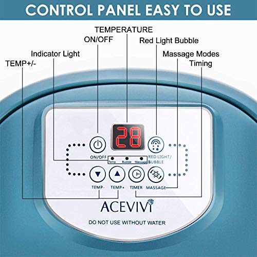 Foot Spa with Heat and Massage and Jet, 16 Motorized Shiatsu Massage Rollers,...