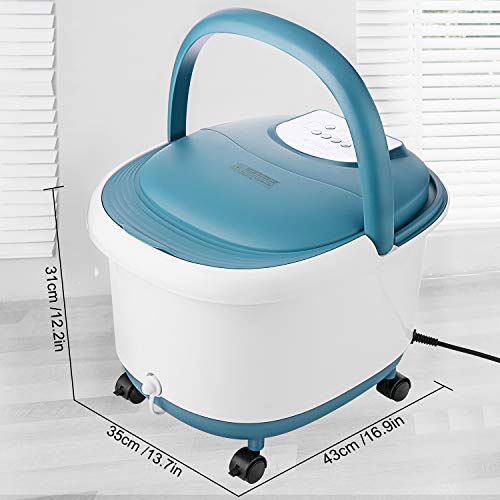 Foot Spa with Heat and Massage and Jet, 16 Motorized Shiatsu Massage Rollers,...