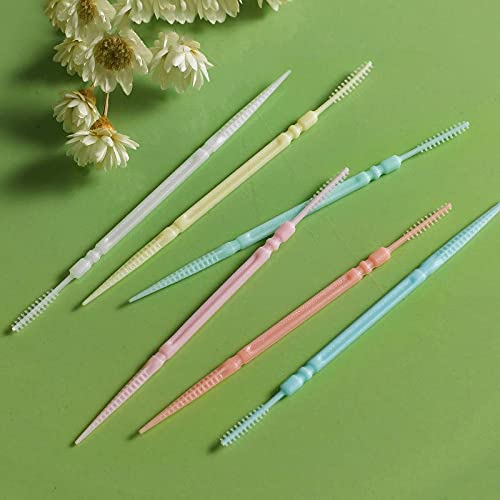 Acewen 1100 Pcs Disposable Plastic Toothpick Oral Cleaning Care Tooth Cleanin...