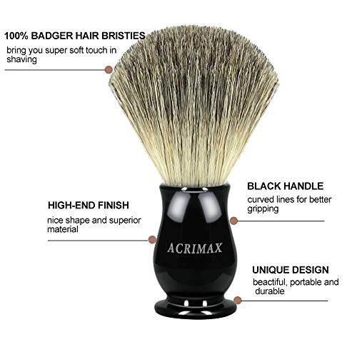 ACRIMAX Luxury Shaving Kit for Men, Badger Shaving Brush Set with Shave Soap,...